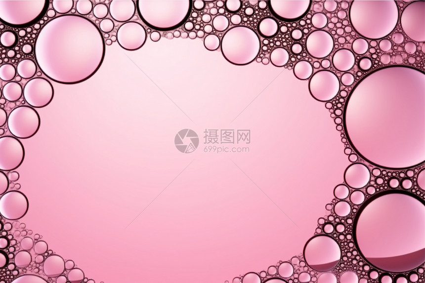 抽象粉色油滴气泡背景图片