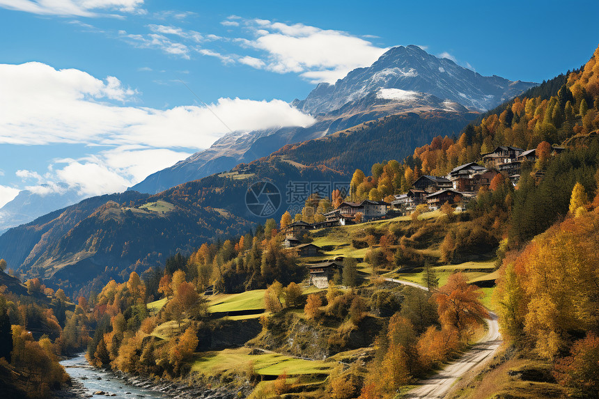 徒步旅行的阿尔卑斯山图片