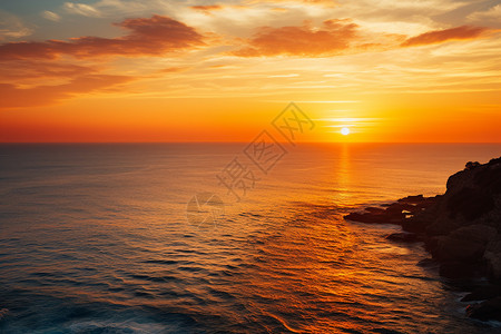 壮观的黄昏地中海背景图片