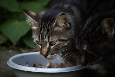 两只流浪猫无家可归高清图片