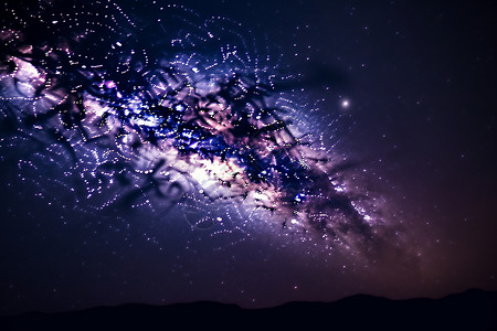 夜晚神秘星空图片