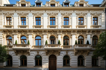 古典的欧式建筑住宅背景图片