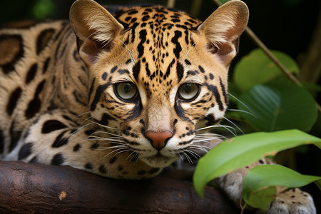 热带雨林中的非洲豹图片
