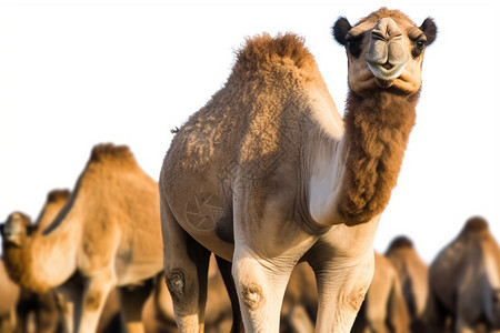 可爱又高大的骆驼高清图片