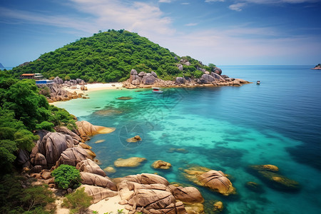 泰国涛岛美丽的泰国苏梅岛背景