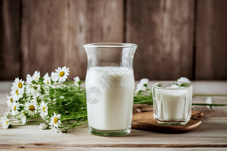 天然产品牛奶背景图片