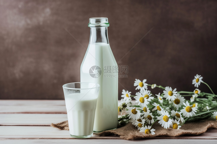 营养丰富牛奶饮料图片