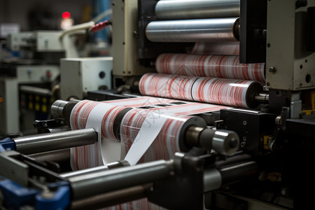 工业印刷工厂的大型机械图片