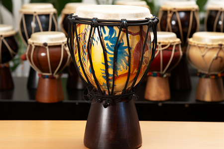非洲鼓表演非洲民间乐器背景