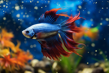 水族馆和鱼水族馆里充满艺术感的鱼背景