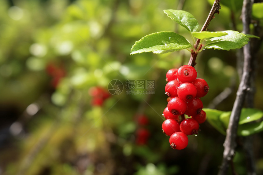 农业种植的蔓越莓果园图片