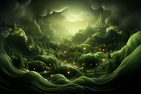 绿色生命植物创意背景图片