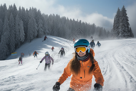 奥地利滑雪奥地利的滑雪道背景