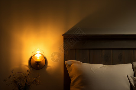 卧室温暖的灯光背景图片