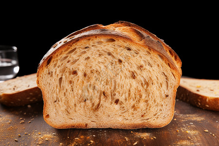 全麦面包碳水化合物背景图片