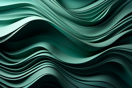 动感蓝色曲线波动感绿色的壁纸背景