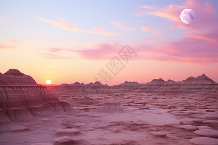 沙漠中的地貌风景宏伟高清图片素材
