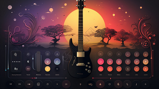 吉他App界面背景图片