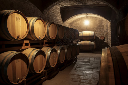 发酵地窖葡萄酒图片
