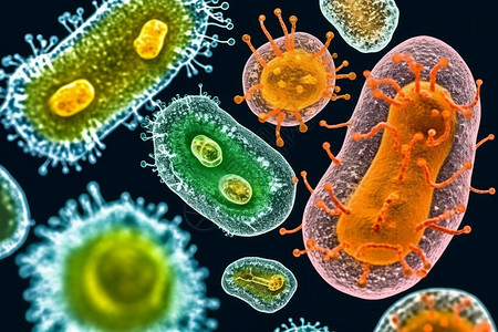 微生物特写原生动物高清图片