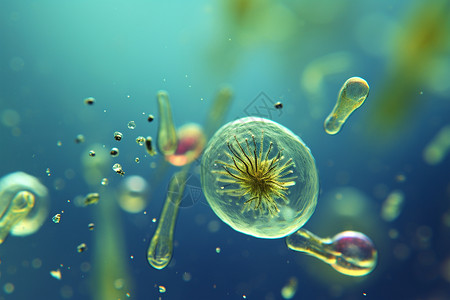 微生物病毒海洋细菌高清图片