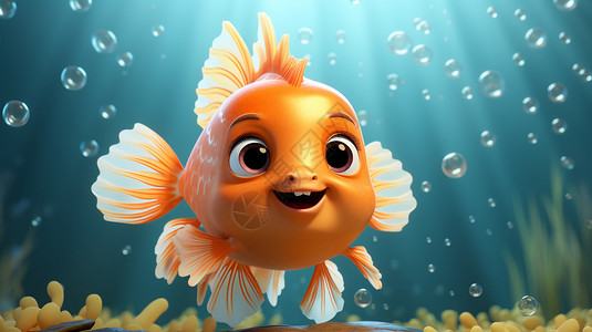 水里的金鱼背景图片