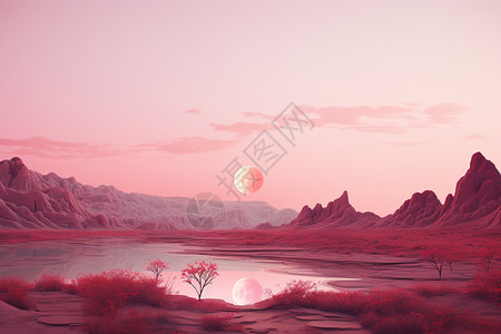 柔和梦幻的沙漠高清图片