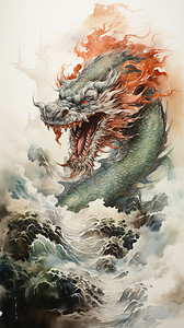 传说中的中国龙背景图片