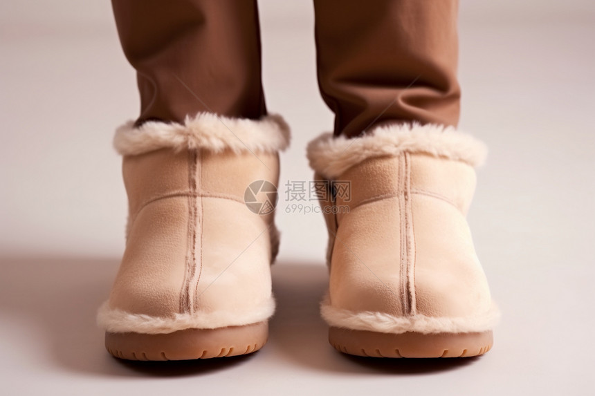 冬天的毛靴子图片