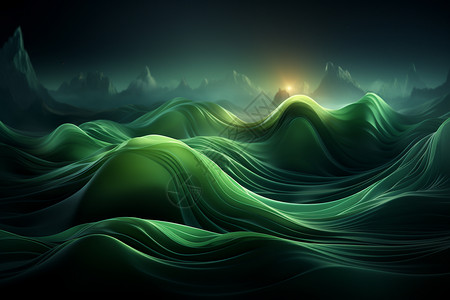 波浪流动抽象背景图片
