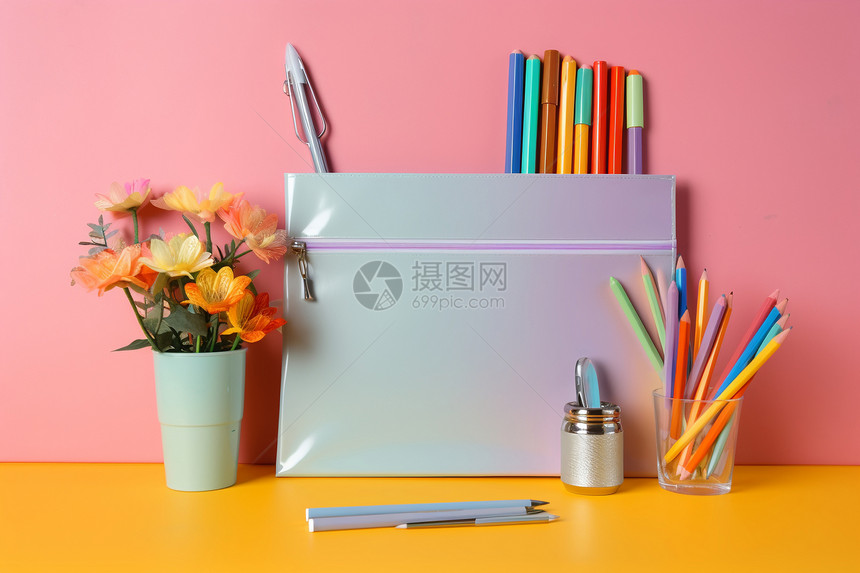 孩子们的学习用品，图片