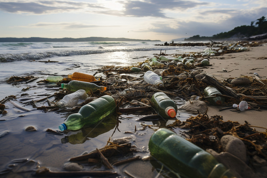 海洋的塑料污染图片
