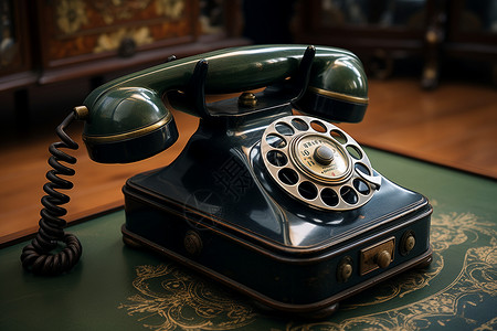 传统老式通信的拨号电话图片