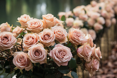 花卉装饰便签户外花卉装饰的婚礼庆典背景