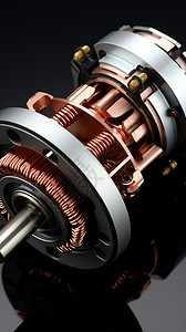 工业生产的纯铜电机背景图片