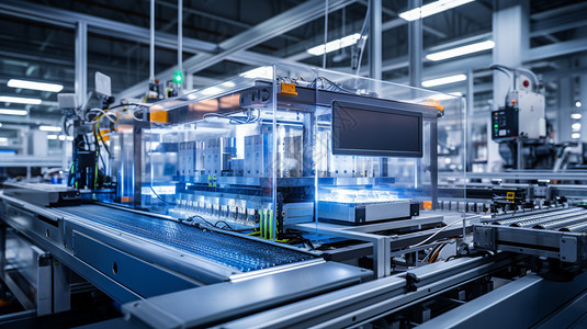 自动化生产设备工业电子生产制造工厂背景