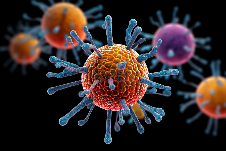 病毒细胞的概念图图片