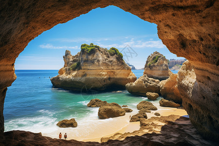 美丽的岩石洞穴图片