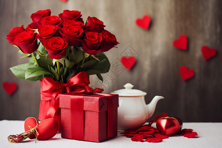 浪漫的红色玫瑰高清图片