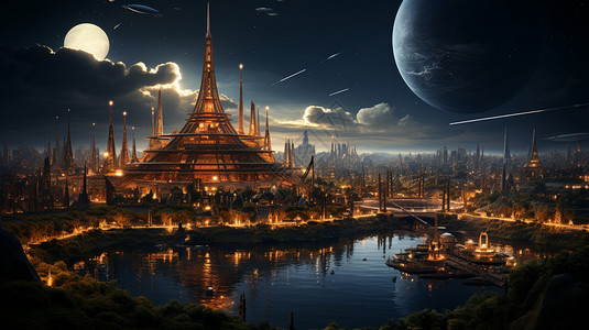 科幻未来城市图片