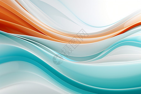 彩色条纹背景彩色流动曲线设计图片