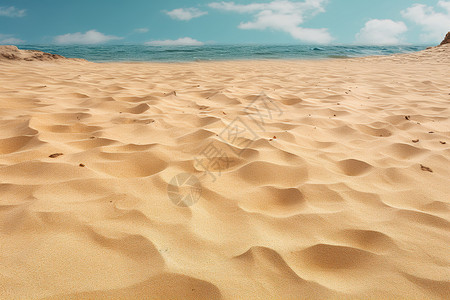 沙滩上金黄色的沙子图片