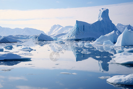 南极洲的冰川图片