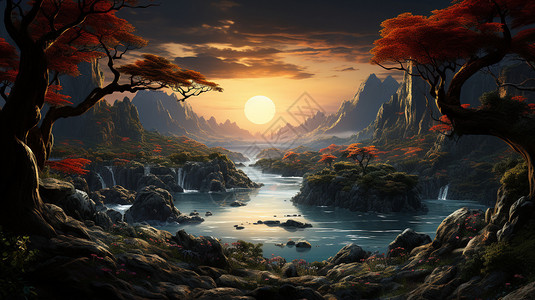 山川河流景色图片