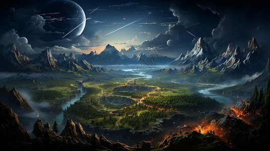 游戏世界全景图图片