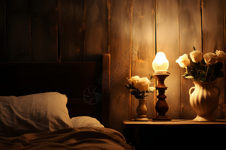 乡村舒适的卧室场景图片