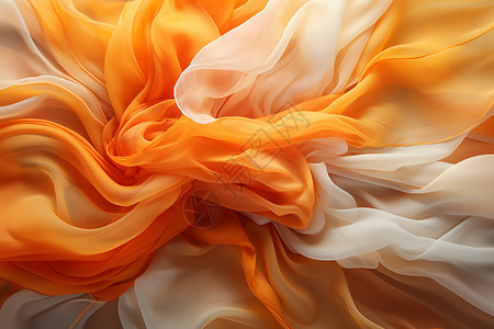 橙白相间的丝绸图片