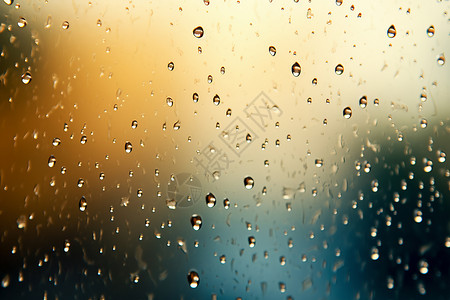 湿气凝结的玻璃背景图片