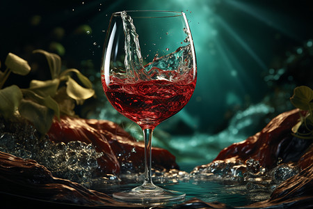 诱人醇香的红酒背景图片
