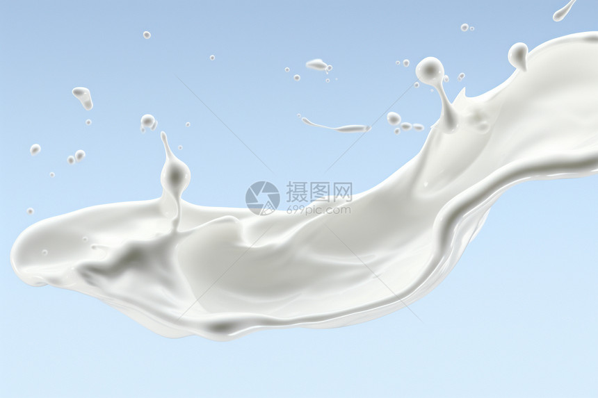 流动的牛奶图片